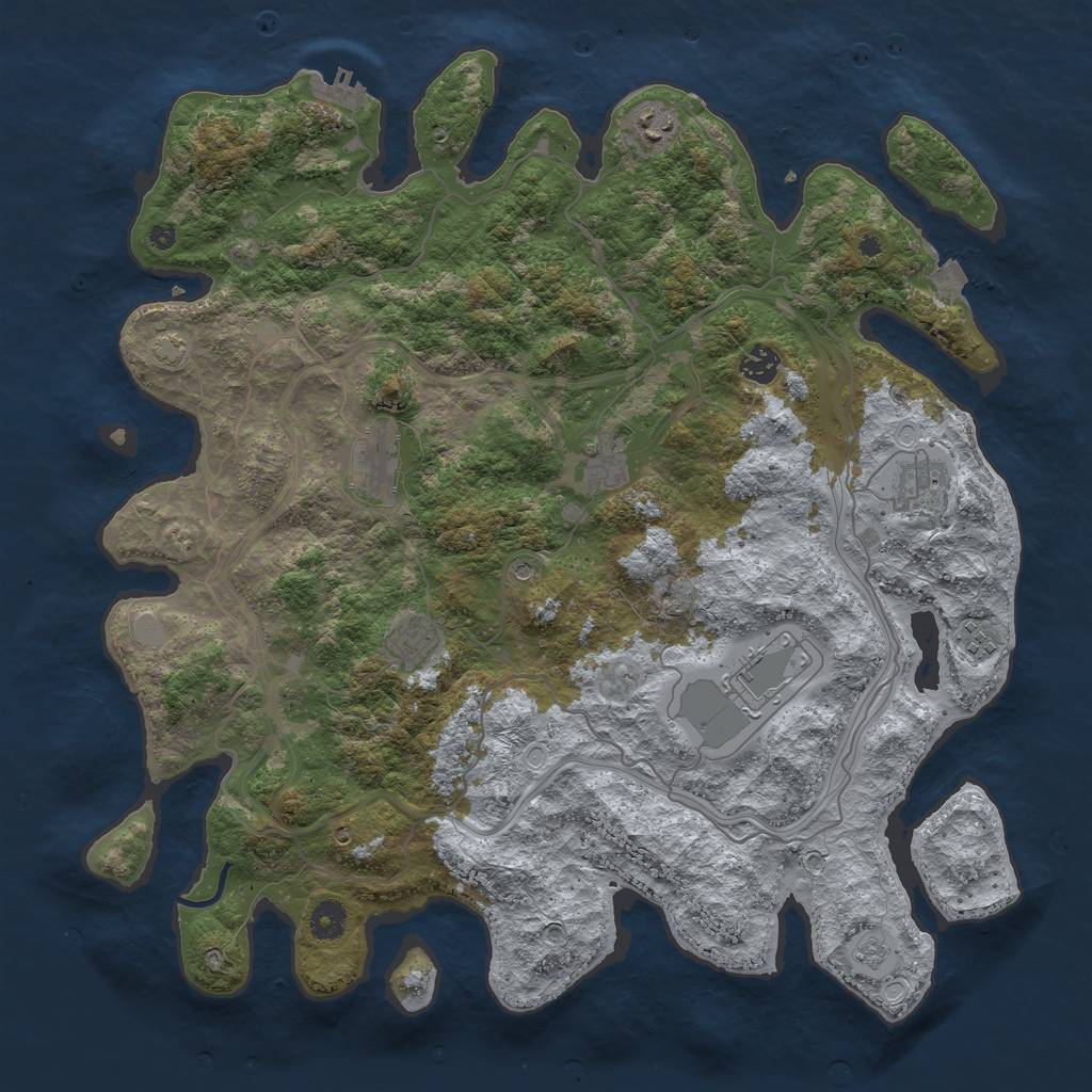 Rust Map: Procedural Map, Size: 4250, Seed: 29288, 15 Monuments