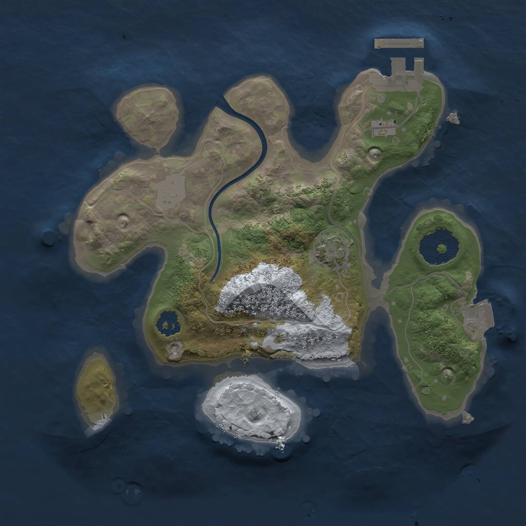 Rust Map: Procedural Map, Size: 2150, Seed: 339000536, 3 Monuments