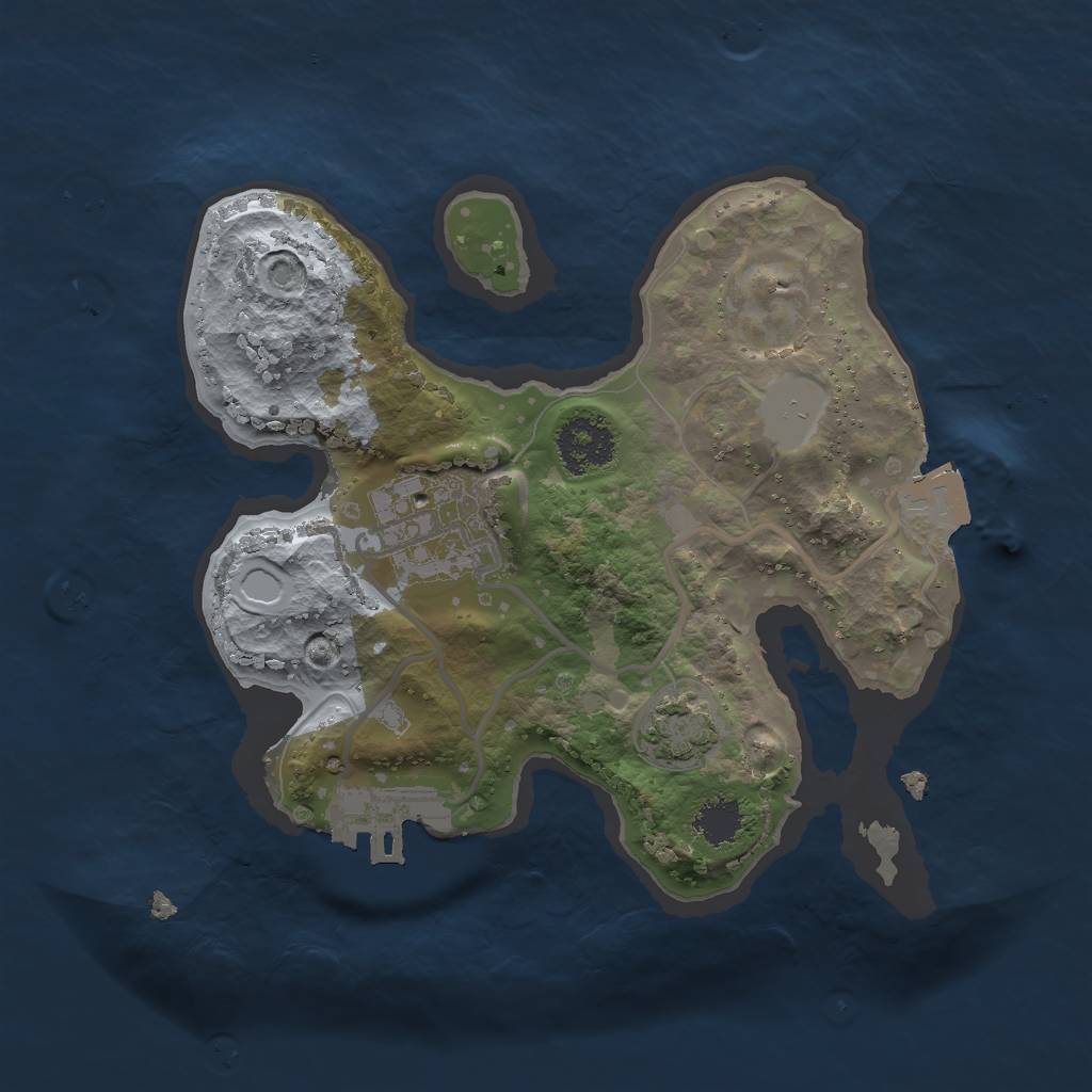 Rust Map: Procedural Map, Size: 2000, Seed: 936139603, 6 Monuments