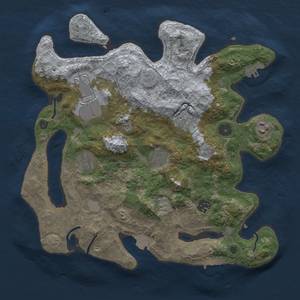 Thumbnail Rust Map: Procedural Map, Size: 3500, Seed: 244, 15 Monuments