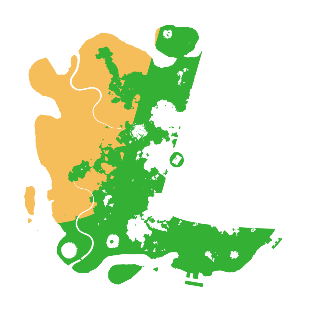 Biome Rust Map: Procedural Map, Size: 3500, Seed: 415145