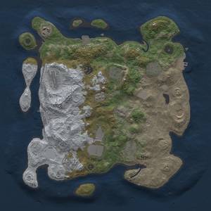 Thumbnail Rust Map: Procedural Map, Size: 3500, Seed: 8720750, 18 Monuments