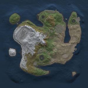 Thumbnail Rust Map: Procedural Map, Size: 2500, Seed: 1304542577, 9 Monuments