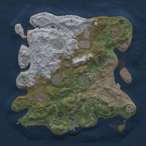 Thumbnail Rust Map: Procedural Map, Size: 3500, Seed: 154862808, 17 Monuments