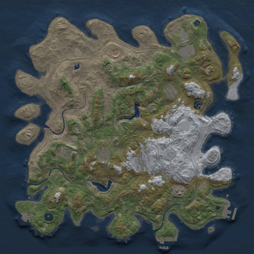 Rust Map: Procedural Map, Size: 4300, Seed: 42610392, 15 Monuments