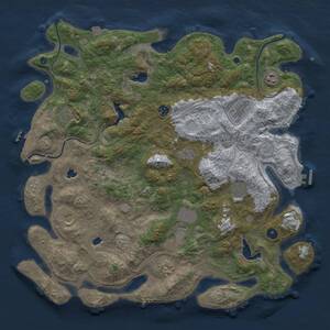 Thumbnail Rust Map: Procedural Map, Size: 4500, Seed: 57532654, 16 Monuments