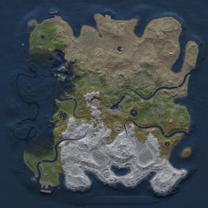 Thumbnail Rust Map: Procedural Map, Size: 4200, Seed: 449619, 16 Monuments