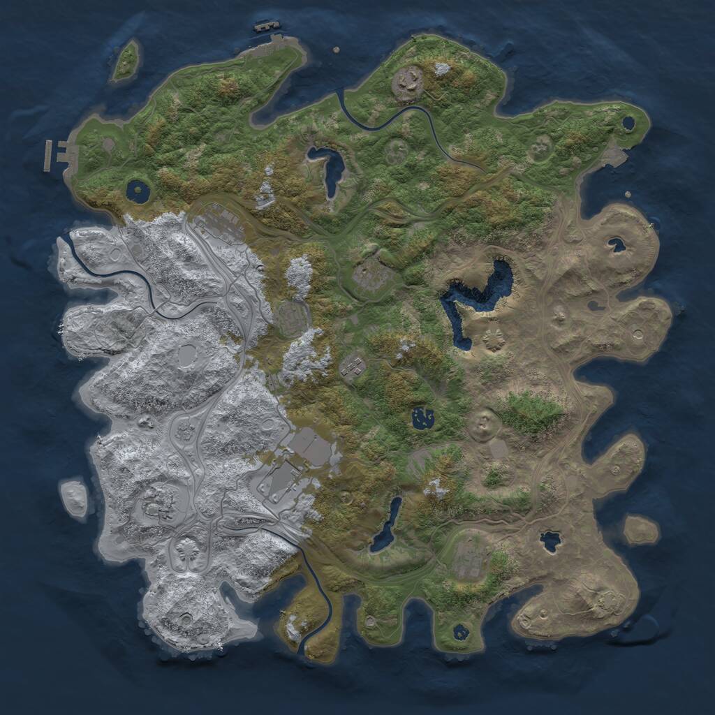 Rust Map: Procedural Map, Size: 4550, Seed: 1665555555, 15 Monuments