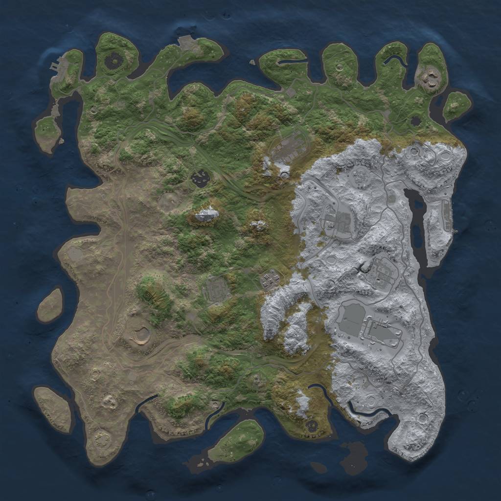 Rust Map: Procedural Map, Size: 4250, Seed: 1598971988, 17 Monuments