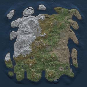 Thumbnail Rust Map: Procedural Map, Size: 4096, Seed: 564757, 17 Monuments