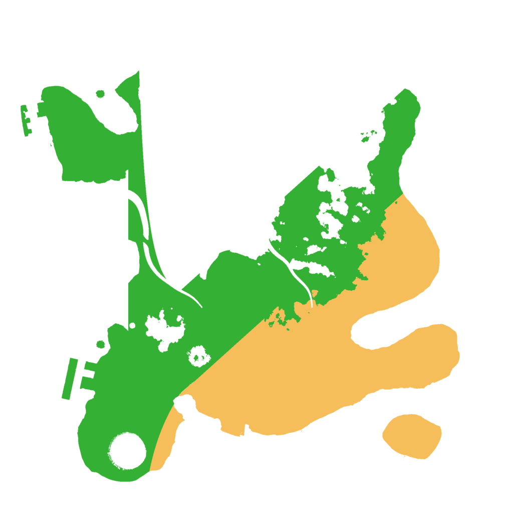 Biome Rust Map: Procedural Map, Size: 2500, Seed: 145542994