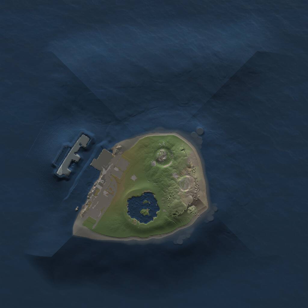 Rust Map: Procedural Map, Size: 1000, Seed: 12343, 2 Monuments