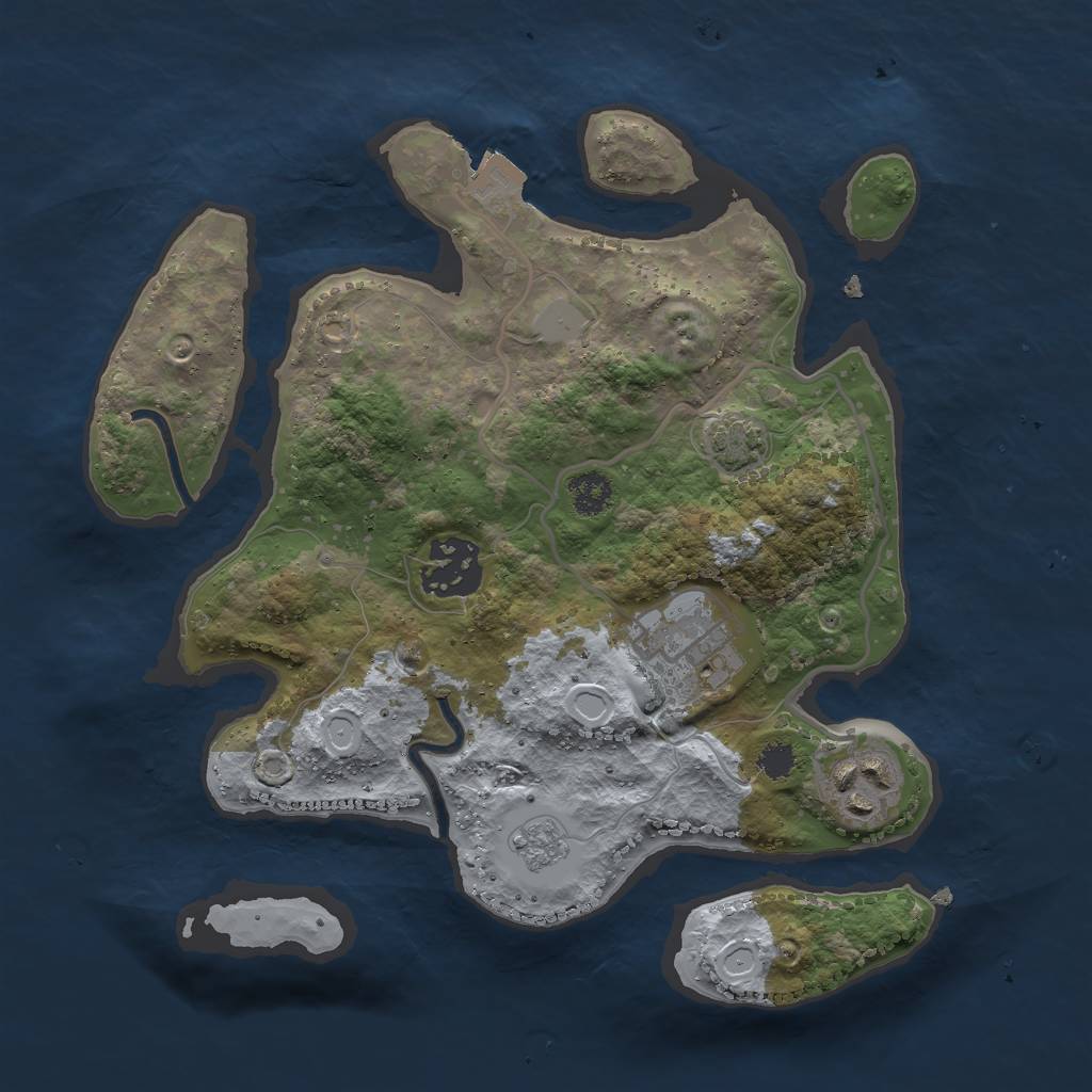 Rust Map: Procedural Map, Size: 2600, Seed: 4257453, 8 Monuments
