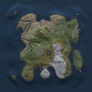 Thumbnail Rust Map: Procedural Map, Size: 2500, Seed: 1109144250, 7 Monuments