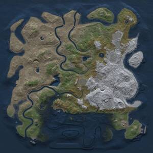 Thumbnail Rust Map: Procedural Map, Size: 4500, Seed: 8682, 16 Monuments