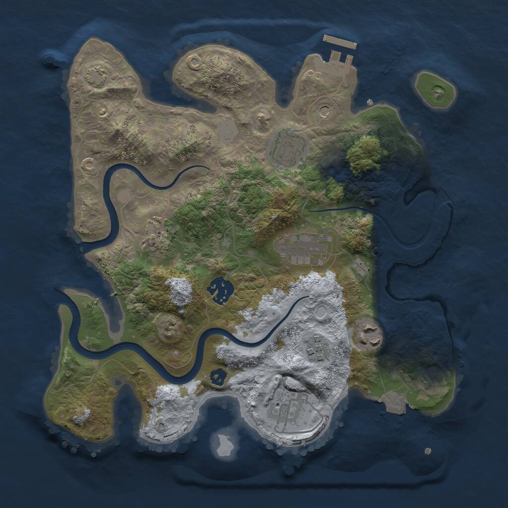 Rust Map: Procedural Map, Size: 3000, Seed: 1595937558, 11 Monuments