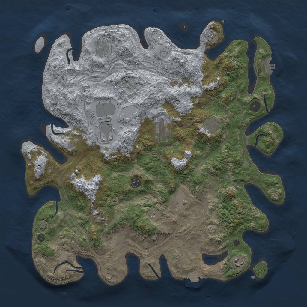 Rust Map: Procedural Map, Size: 4250, Seed: 771, 16 Monuments