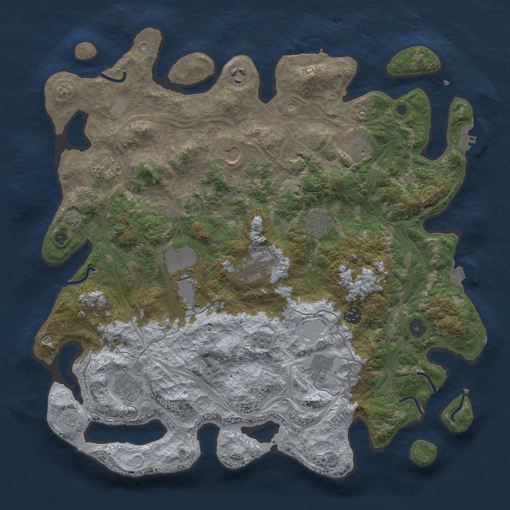 Rust Map: Procedural Map, Size: 4300, Seed: 462111293, 19 Monuments