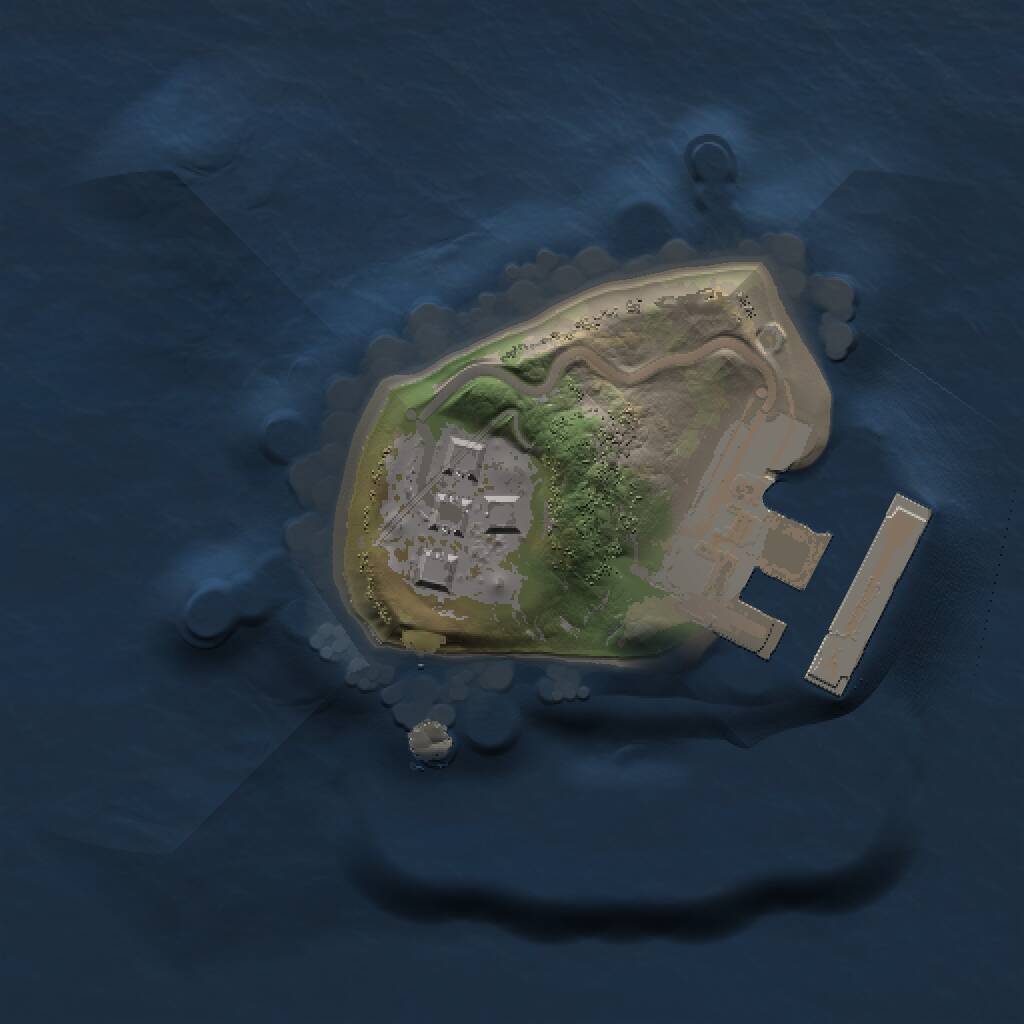 Rust Map: Procedural Map, Size: 1000, Seed: 19686, 3 Monuments