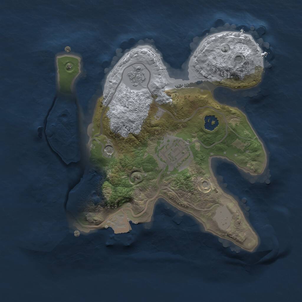 Rust Map: Procedural Map, Size: 2000, Seed: 265, 4 Monuments