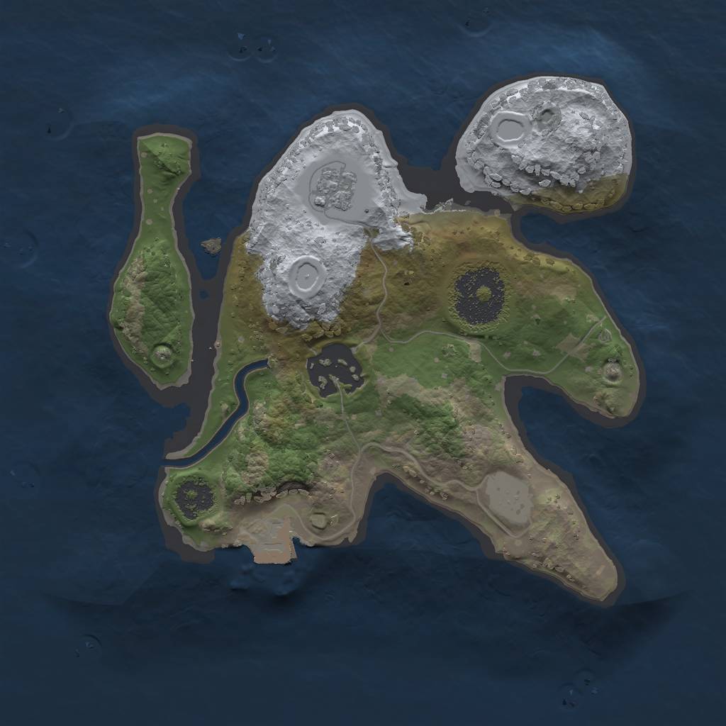 Rust Map: Procedural Map, Size: 2000, Seed: 265, 5 Monuments