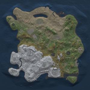 Thumbnail Rust Map: Procedural Map, Size: 3500, Seed: 881307008, 17 Monuments