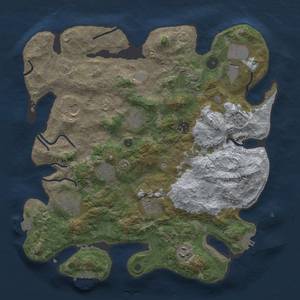 Thumbnail Rust Map: Procedural Map, Size: 3750, Seed: 1227323410, 18 Monuments