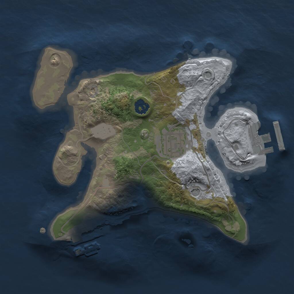 Rust Map: Procedural Map, Size: 2000, Seed: 255, 5 Monuments