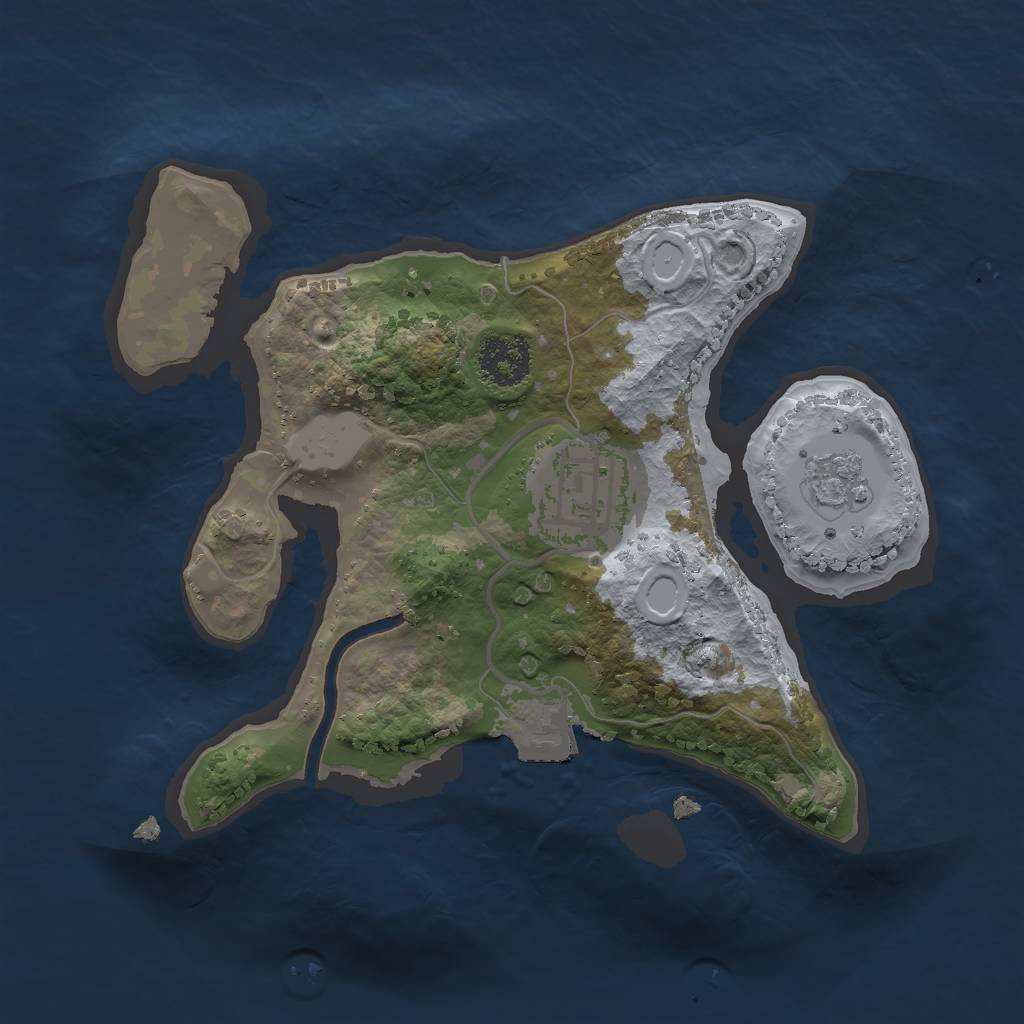 Rust Map: Procedural Map, Size: 2000, Seed: 255, 5 Monuments