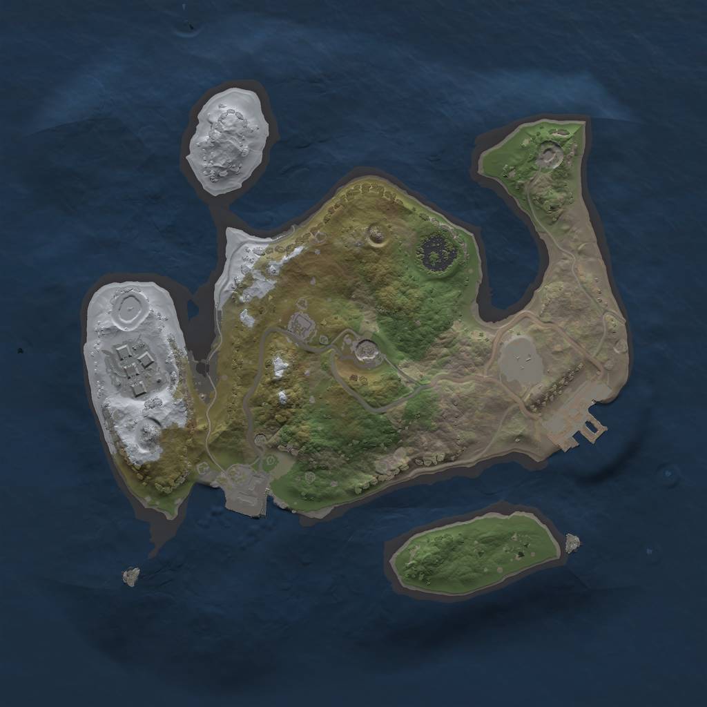 Rust Map: Procedural Map, Size: 2000, Seed: 1534866685, 6 Monuments