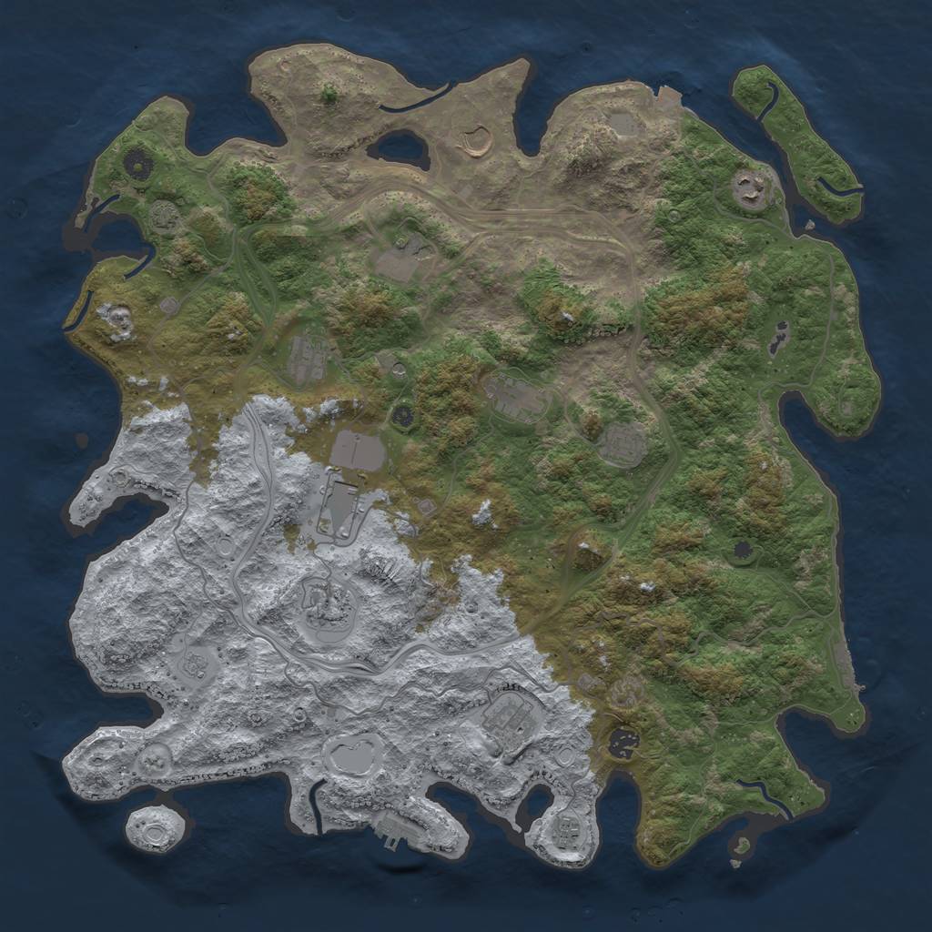 Rust Map: Procedural Map, Size: 4566, Seed: 1003330000, 19 Monuments