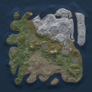 Thumbnail Rust Map: Procedural Map, Size: 3500, Seed: 462767631, 16 Monuments