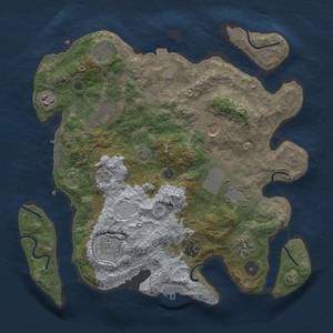 Thumbnail Rust Map: Procedural Map, Size: 3500, Seed: 877893888, 16 Monuments