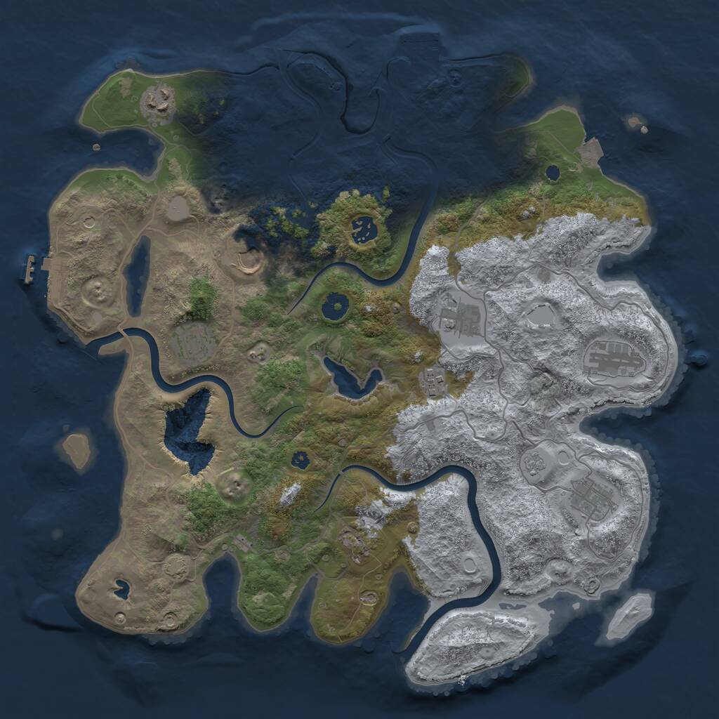 Rust Map: Procedural Map, Size: 4000, Seed: 1902437960, 15 Monuments