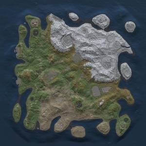 Thumbnail Rust Map: Procedural Map, Size: 3700, Seed: 41335903, 16 Monuments