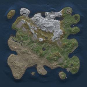 Thumbnail Rust Map: Procedural Map, Size: 3500, Seed: 679079160, 17 Monuments