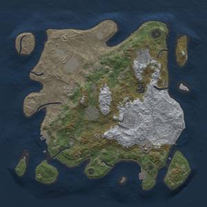 Thumbnail Rust Map: Procedural Map, Size: 3500, Seed: 317466826, 15 Monuments