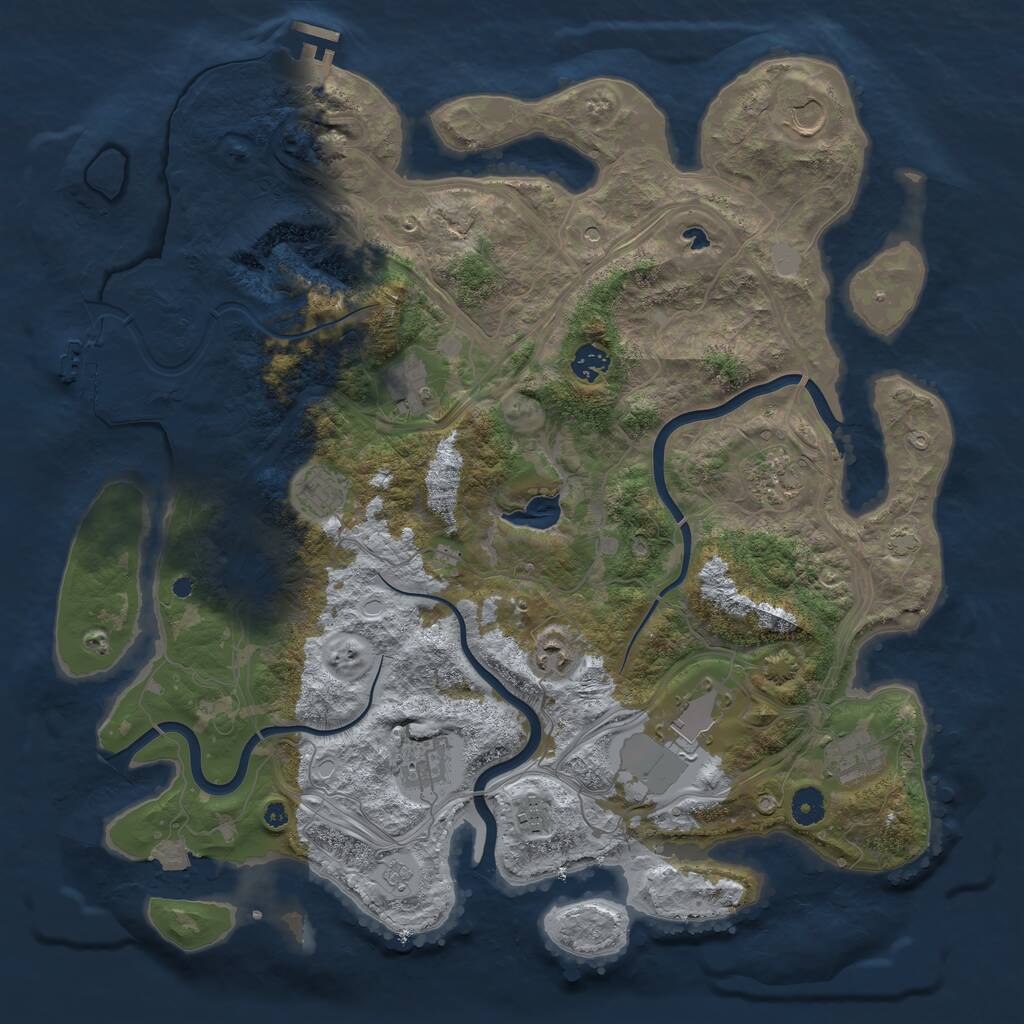 Rust Map: Procedural Map, Size: 4250, Seed: 29430, 16 Monuments
