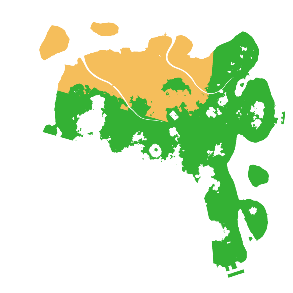 Biome Rust Map: Procedural Map, Size: 3500, Seed: 4123490
