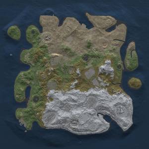 Thumbnail Rust Map: Procedural Map, Size: 3700, Seed: 1566278515, 18 Monuments