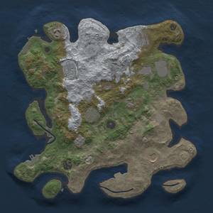 Thumbnail Rust Map: Procedural Map, Size: 3500, Seed: 374991105, 17 Monuments