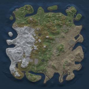 Thumbnail Rust Map: Procedural Map, Size: 4250, Seed: 39159129, 18 Monuments