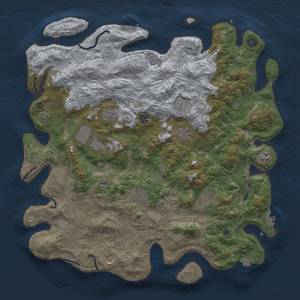 Thumbnail Rust Map: Procedural Map, Size: 4500, Seed: 2056267727, 19 Monuments