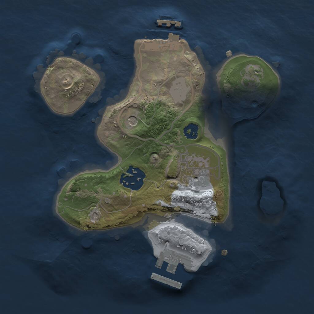 Rust Map: Procedural Map, Size: 2000, Seed: 1610891902, 6 Monuments