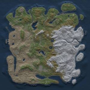Thumbnail Rust Map: Procedural Map, Size: 4500, Seed: 360121353, 16 Monuments