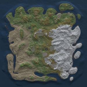 Thumbnail Rust Map: Procedural Map, Size: 4500, Seed: 360121353, 18 Monuments