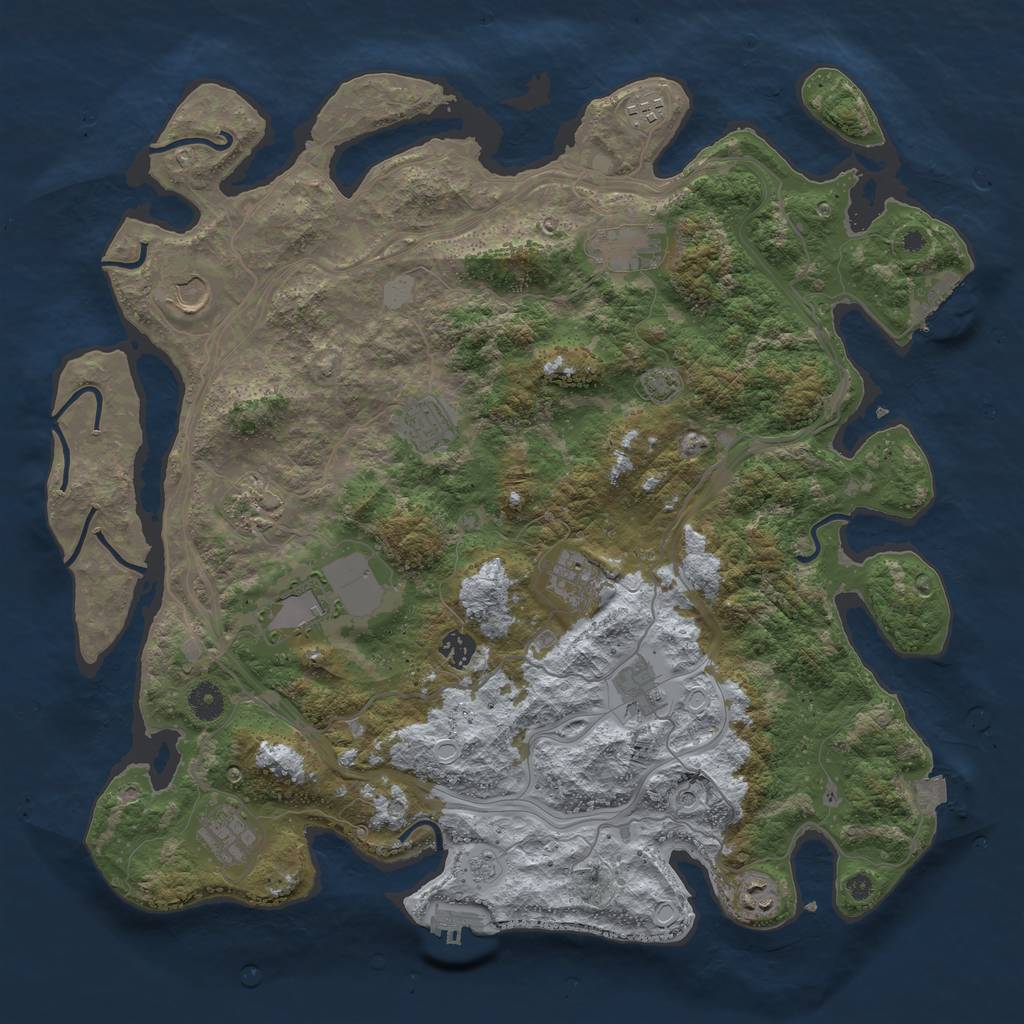 Rust Map: Procedural Map, Size: 4250, Seed: 13594662, 19 Monuments