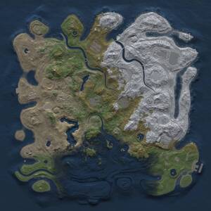 Thumbnail Rust Map: Procedural Map, Size: 4500, Seed: 1936723409, 16 Monuments