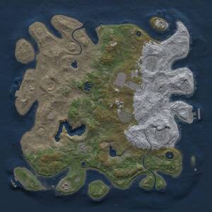 Thumbnail Rust Map: Procedural Map, Size: 4000, Seed: 1398769878, 14 Monuments