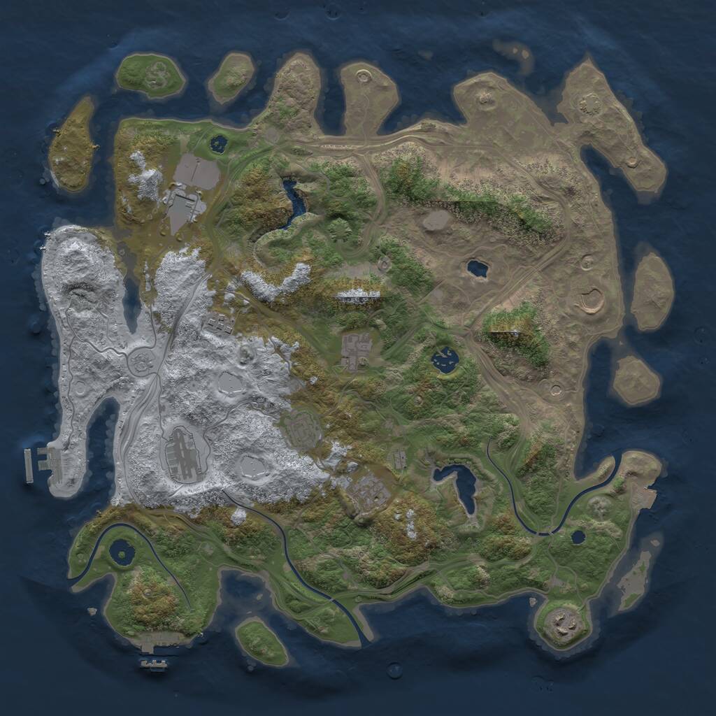 Rust Map: Procedural Map, Size: 4250, Seed: 998053, 15 Monuments